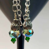Green Crystal Deco Drop Earring, By Lapanda Designs. Parade-Handmade-Ireland