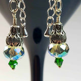 Green Crystal Deco Drop Earring, By Lapanda Designs. Parade-Handmade-Newport