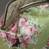 Green and Pink Floral Vintage Style Handbag, By Kira Szentivanyi - Parade Handmade