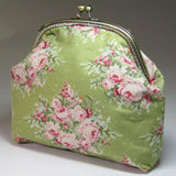 Green and Pink Floral Vintage Style Handbag, By Kira Szentivanyi - Parade Handmade
