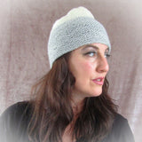 Grey & Cream Bobble Hat, By Shoreline - Parade Handmade