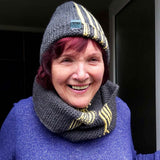 Grey and Yellow Hand Knitted Hat, By Shoreline - Parade Handmade Newport Co Mayo