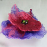 Hand Felted Beaded Brooch, in Purple, Pink and Lilac, By Parade Handmade - Parade Handmade