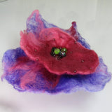 Hand Felted Beaded Brooch, in Purple, Pink and Lilac, By Parade Handmade - Parade Handmade