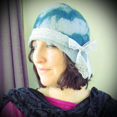 Hand Felted Wool Hat, Lacy Cloche, 56/57cm, By Parade