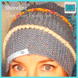 Hand Knitted Headband in Blue with Cream and Yellow Stripe Detail by Shoreline - Parade Handmade Co Mayo