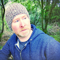Handknit RA7 Beanie Hat For Men, Seamless, By R.Coen