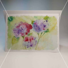 Hydrangeas Art Card, by Nuala Brett-King