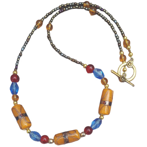 Indian Glass Regal Style Necklace, By Lapanda Designs - Parade Handmade