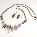 Mixed Gemstone Irish Bog Necklace and Earrings, By Lapanda Designs - Parade Handmade