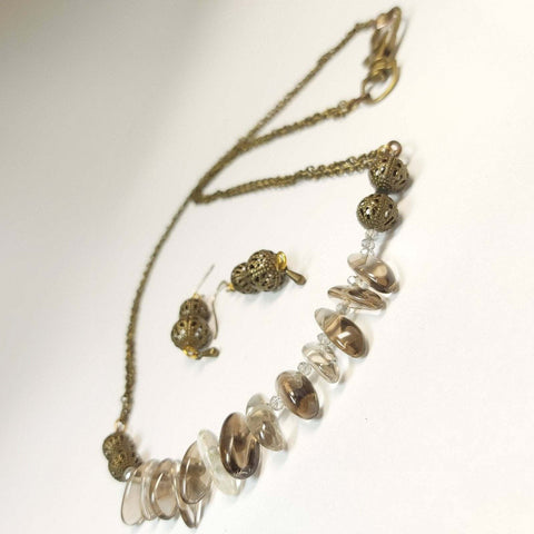 Gemstone Irish Bog Necklace and Earrings, By Lapanda - Parade Handmade