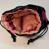 Jewellery Pouch In Pink and Black, By Parade - Parade Handmade West Of Ireland