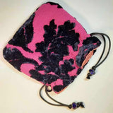 Jewellery Pouch In Pink and Black, By Parade - Parade Handmade Ireland