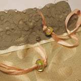 Jewellery Pouch in Subtle Green with Beading Detail, by Parade - Parade Handmade Newport Co Mayo Ireland