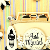 Just Married Deluxe Wedding Card by Ann Henrick - Parade Handmade Ireland