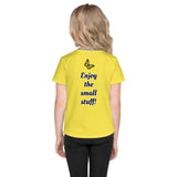 Kids crew neck t-shirt, 'Enjoy the small stuff', Design By Parade - Parade Handmade Ireland