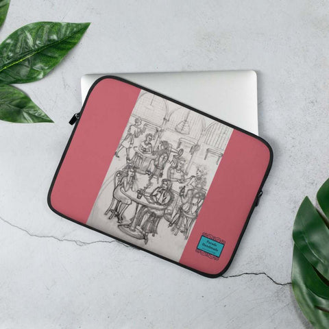 Laptop Sleeve - Cafe Rendezvous Art and Design By Parade - Parade Handmade