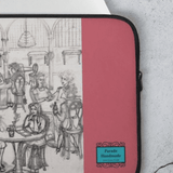 Laptop Sleeve - Cafe Rendezvous Art and Design By Parade - Parade Handmade Co. Mayo