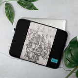 Laptop Sleeve - Cafe Rendezvous- Black - Art and Design by Parade - Parade Handmade Ireland