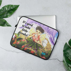 Laptop Sleeve 'It's good to take little breaks!' Design by Parade