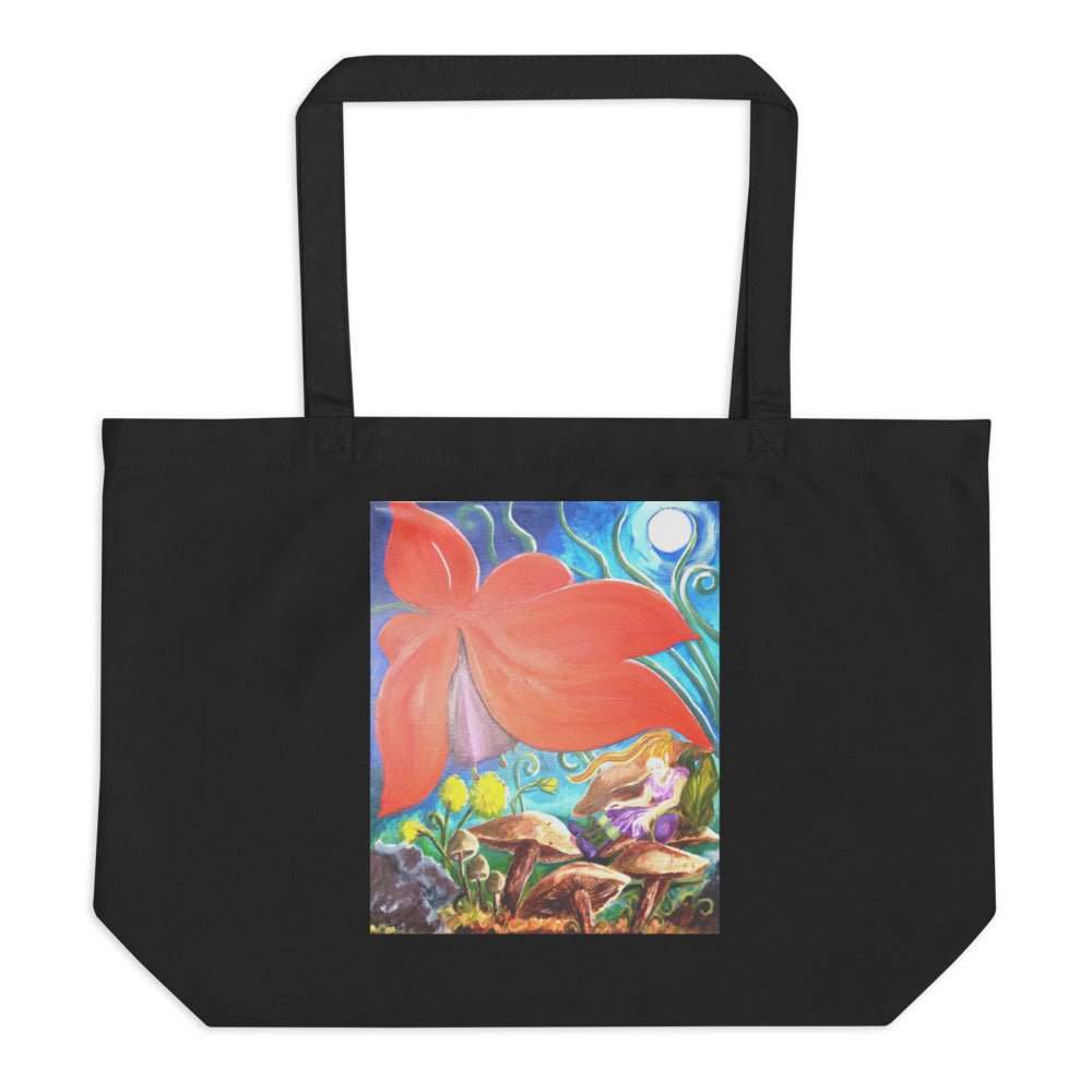 Large Organic Tote Bag Dream a Little Dream Art By Amanda Coen Art Parade Handmade