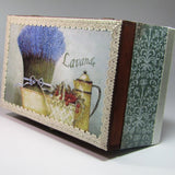 Lavender Floral, Handmade Wooden box, By Kira Szentivanyi - Parade Handmade