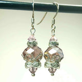 Light Pink Crystal Earrings - Vintage Affair - By Lapanda Designs - Parade Handmade Newport Co Mayo