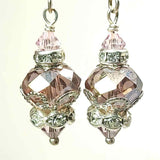 Light Pink Crystal Earrings - Vintage Affair - By Lapanda Designs - Parade Handmade