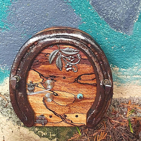 Lucky Horseshoe Fairy Door Campervan Key Rack - By Liffey Forge - Parade Handmade Newport Ireland