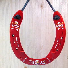 Lucky Red Horseshoe Key Holder, By Liffey Forge