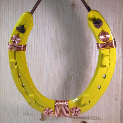 Lucky, Yellow Horseshoe Key Holder, By Liffey forge - Parade Handmade