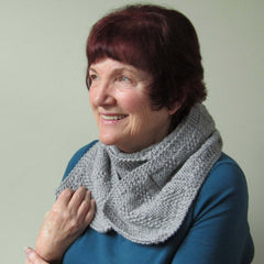 Mid Grey, Elegant, Hand Knitted Scarf,140cm x 18cm, By Jo's Knits
