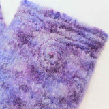 Hand knitted felted and stitched mohair wrist warmers in lavender size small by Parade - Parade Handmade Co Mayo Ireland