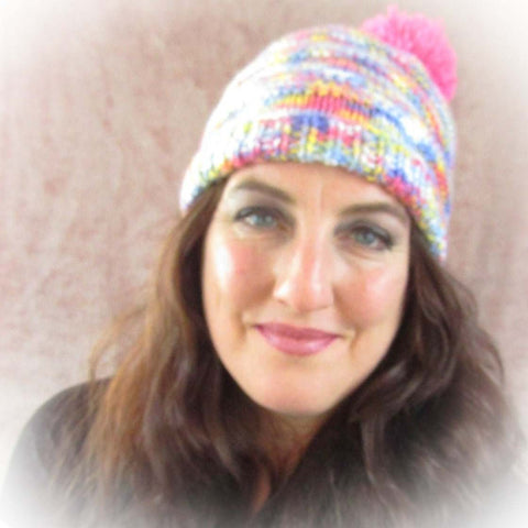 Multi-Coloured Bobble Hat, By Shoreline - Parade Handmade