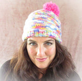 Multi-Coloured Bobble Hat, By Shoreline - Parade Handmade