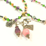 Colourful Gemstone Charm Necklace, By Lapanda Designs. Parade-Handmade 