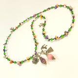 Colourful Gemstone Charm Necklace, By Lapanda Designs. Parade-Handmade