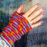 Multi-Coloured Seamless Wrist Warmers - 30% Wool - by Shoreline - Parade Handmade