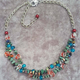Multi-coloured Chunky Cluster Necklace, By Lapanda Designs - Parade Handmade