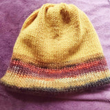 Mustard Reversable Hand Knitted Beanie by Shoreline - Parade Handmade Newport West Ireland