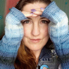 Ocean Blue Wrist Warmers - by Shoreline