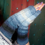 Ocean Blue Wrist Warmers - Seamless - 30% Wool - by Shoreline - Parade Handmade Ireland