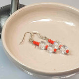 Orange and Clear Crystal Earrings, By Lapanda Designs - Parade Handmade Newport Co Mayo