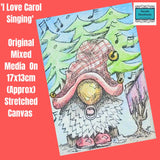 Our Gnome Original 'I Love Carol Singing' Canvas by Parade Handmade