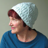 Pale Mint Cable Knit Green Hat With Turn Up, By Jo's Knits - Parade Handmade