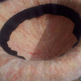 Peaches and Cream Felt Race Hat, 57cm, By Parade - Parade Handmade