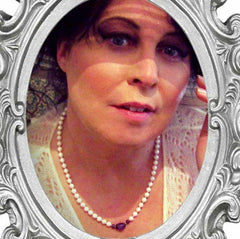 Pearl Necklace. Purple Agate Detail, by Lapanda Designs