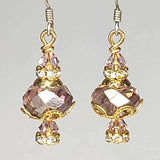 Pink Crystal Earrings - Vintage Affair - By Lapanda Designs - Parade Handmade