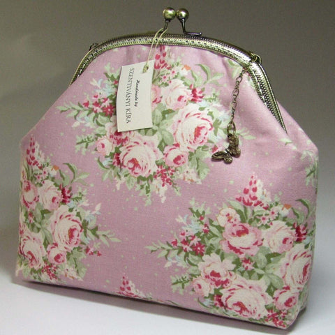 Pink Floral Vintage Style Handbag, By Kira Szentivanyi - Parade Handmade