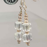 Pink and Clear Crystal Earrings, By Lapanda Designs - Parade Handmade